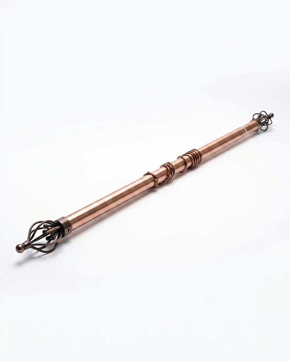 Chrome Curtain Pole Extendable Eyelet Antique 28mm