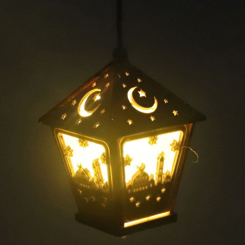 Ramadan Wood Lantern Table Light
