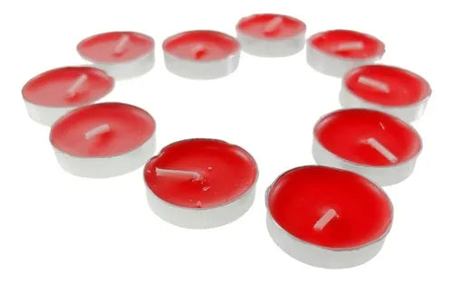 10 Pcs Red Round Scented Tealights Set