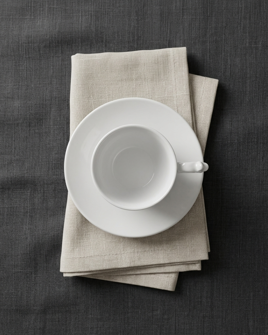 Gloss White Porcelain Cup & Saucer Set - 12 servings