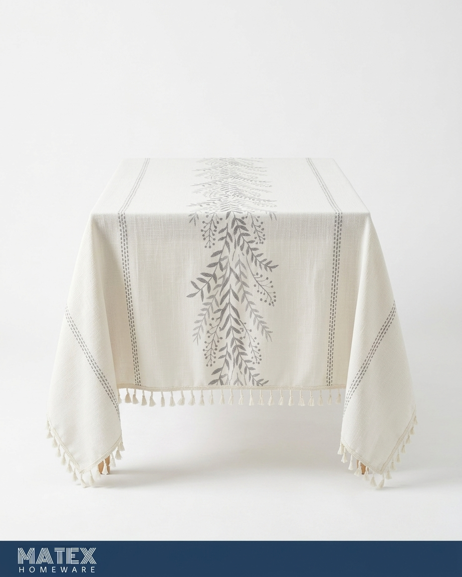Kernels Blue Premium Linen Table Cover - 140x220 cm