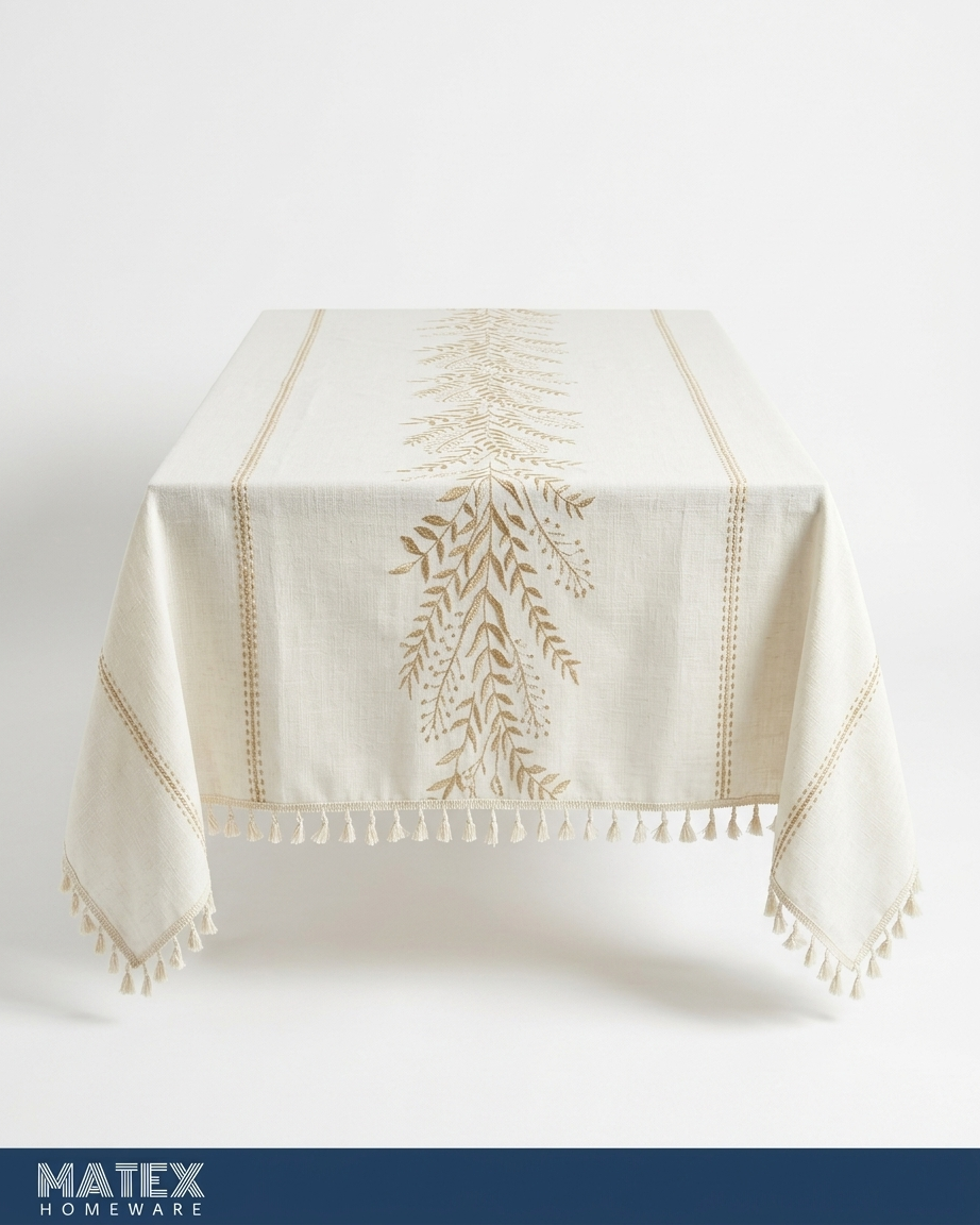 Kernels Golden Premium Linen Table Cover - 140x220 cm