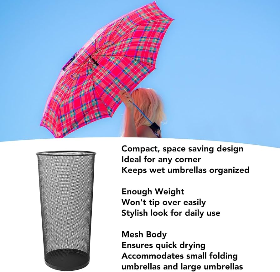 Metal Round Mesh Umbrella Holder