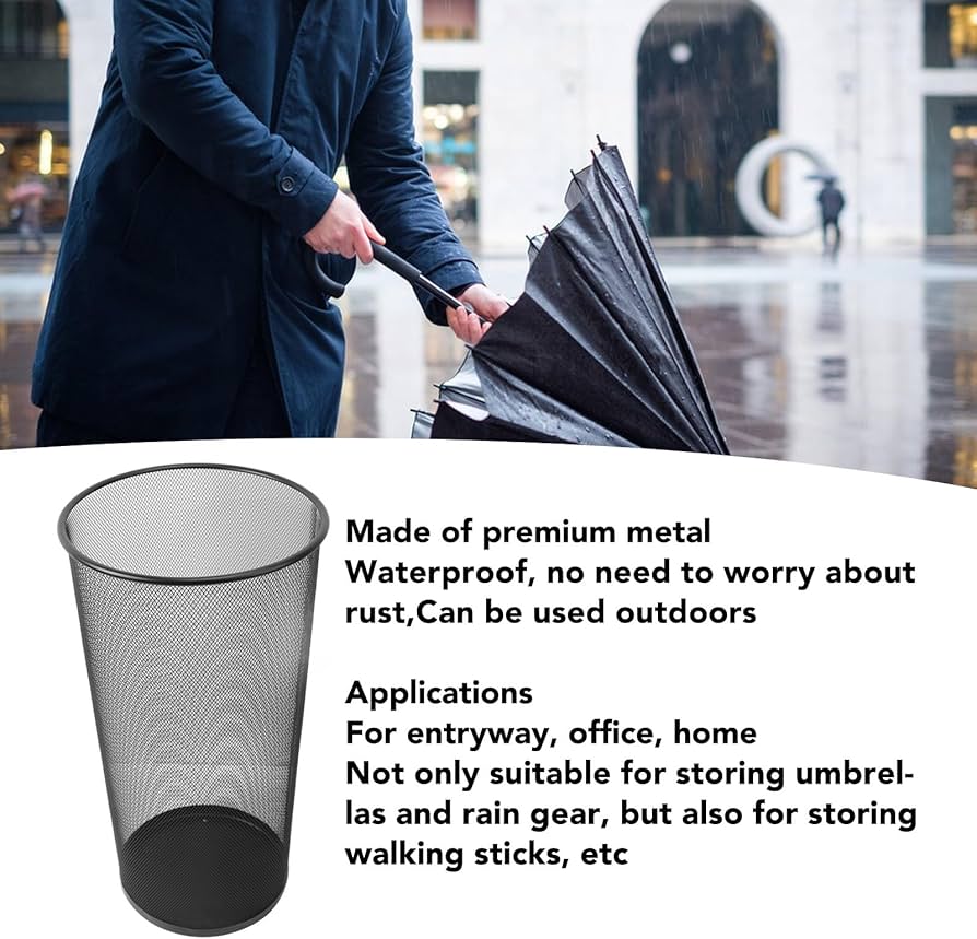 Metal Round Mesh Umbrella Holder