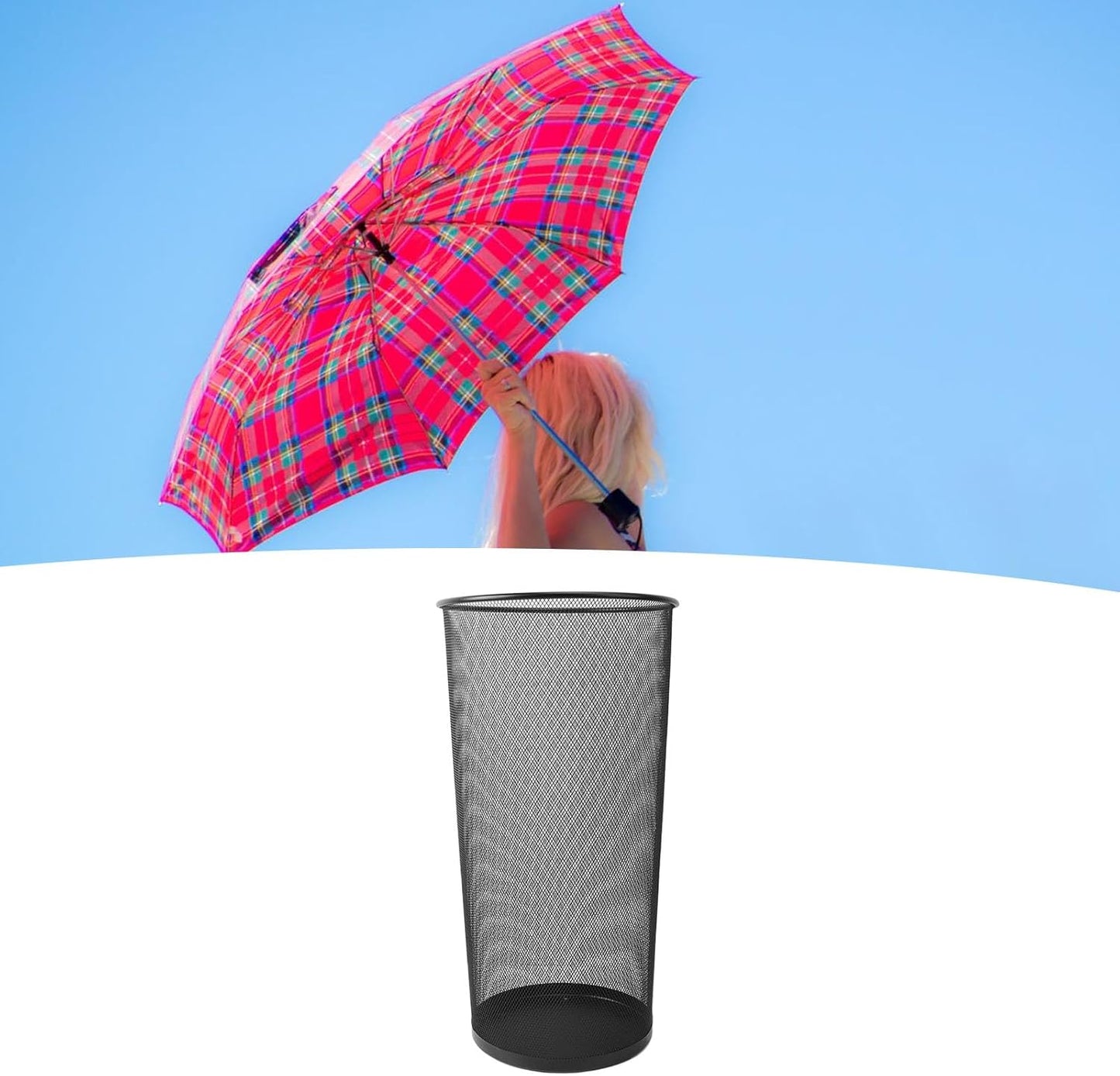 Metal Round Mesh Umbrella Holder