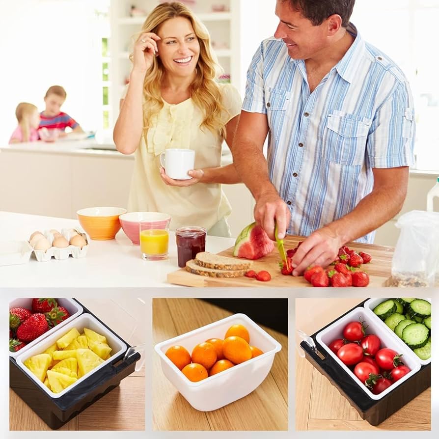 6 Compartments Snack Tray