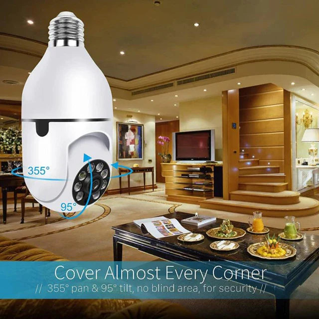 V380 PRO E27 360 Degree LED Light 1080P Wireless Panoramic Home Security WiFi Camera - Medaid International