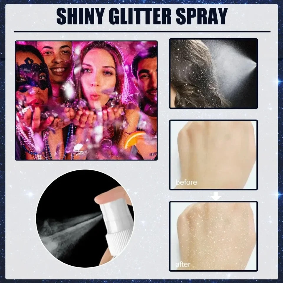 Shiny Glitter Spray Body Glitter Spray, Hair Glitter - Medaid International