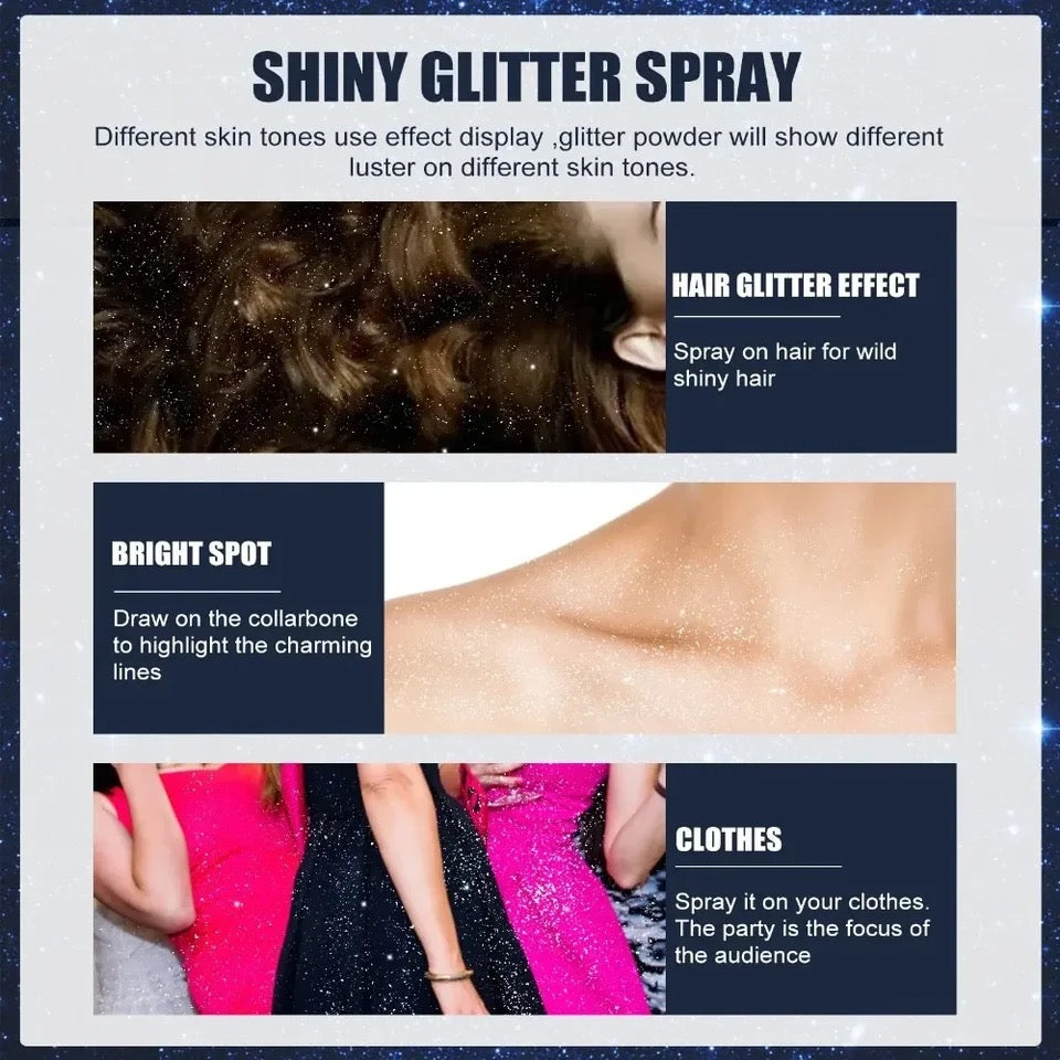 Shiny Glitter Spray Body Glitter Spray, Hair Glitter - Medaid International