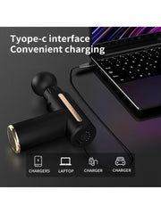 Rechargeable Mini Muscle Massage Gun With 6 Gears And 4 Massage Heads