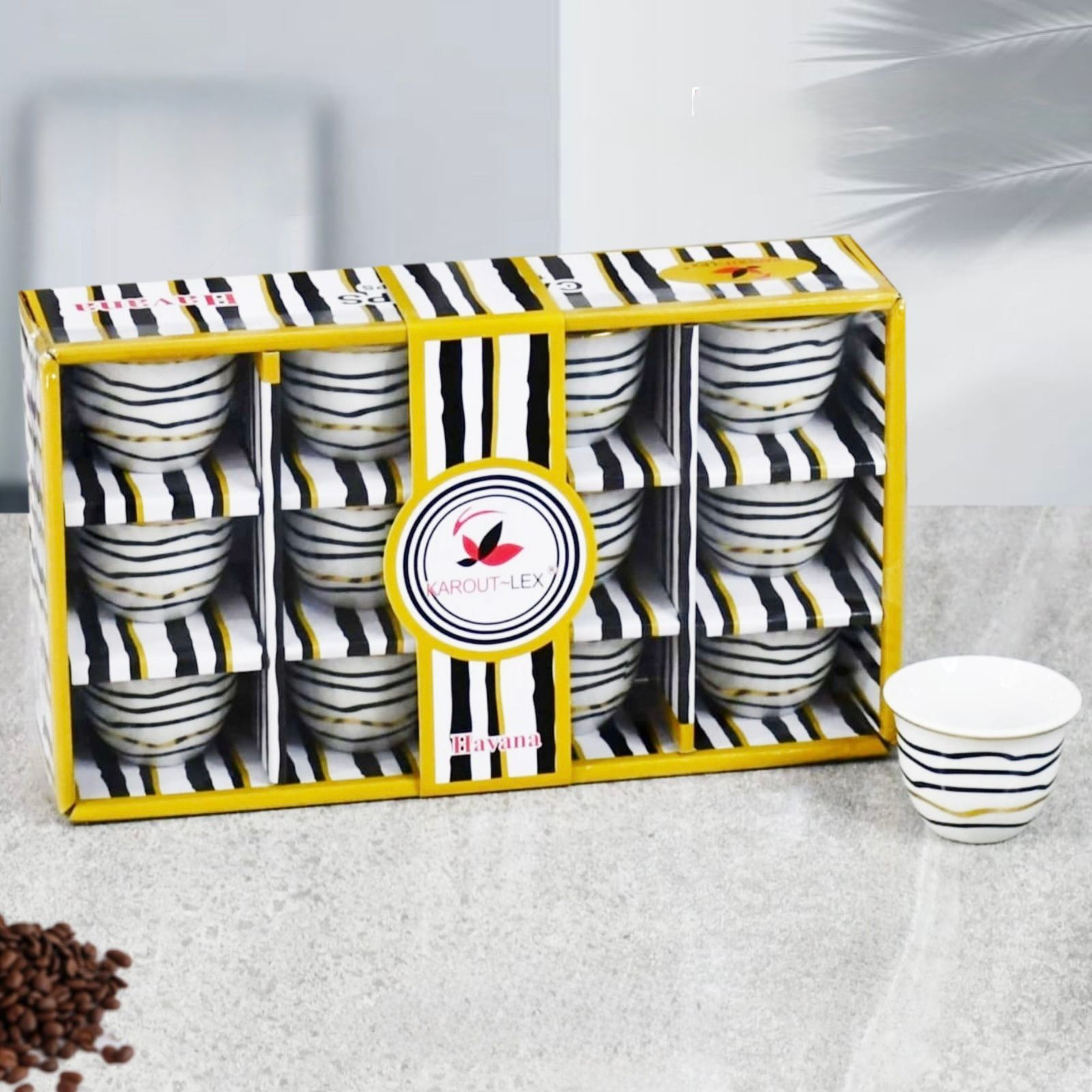 Havana,12 Pcs Arabic Coffee Cups Set