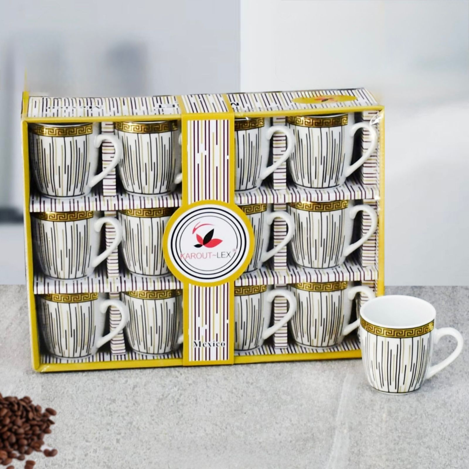 Mexico, 12 Pcs Tea Mugs Set