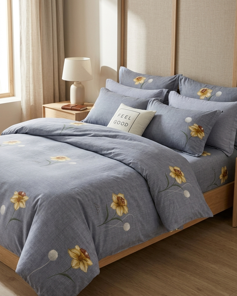 BlueFlower Ultra Premium Full Bed set