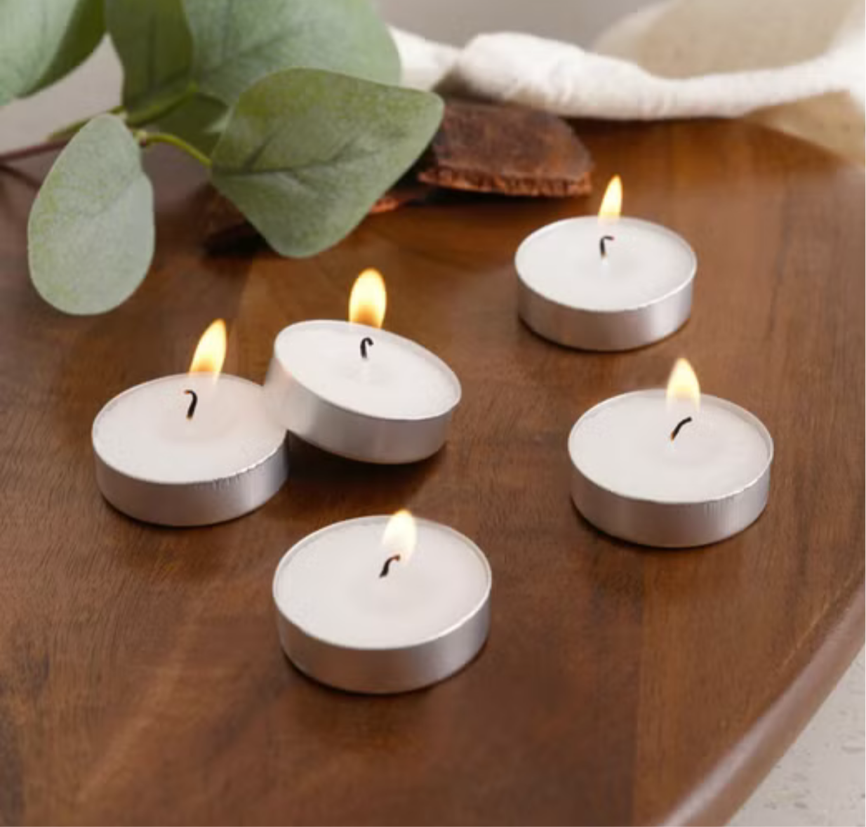 FAMA, 50  Pcs Unscented Tealight  Candle Set