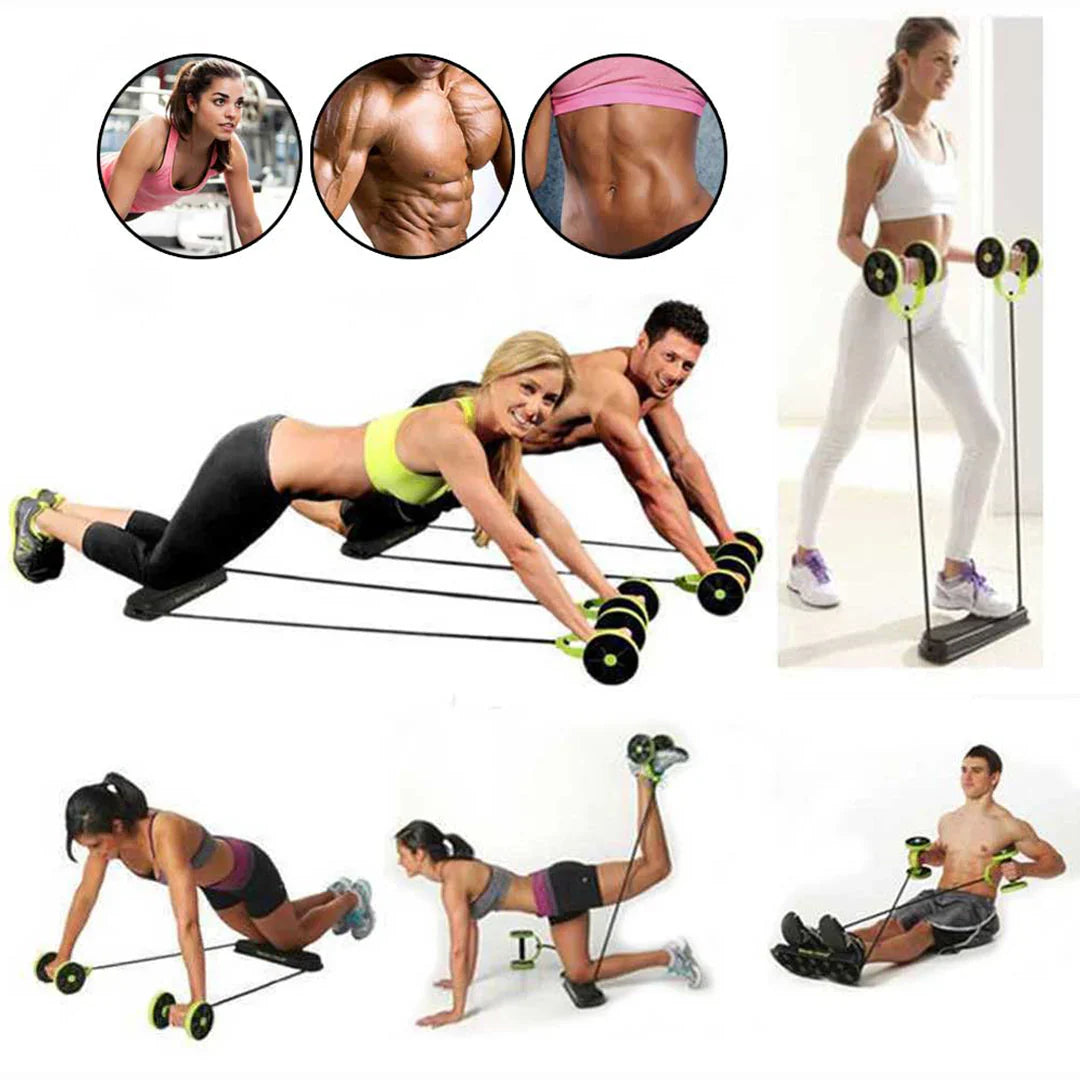 Revoflex Xtreme Abs Abdominal Exercise Wheel Body Strength Training Roller - Medaid International