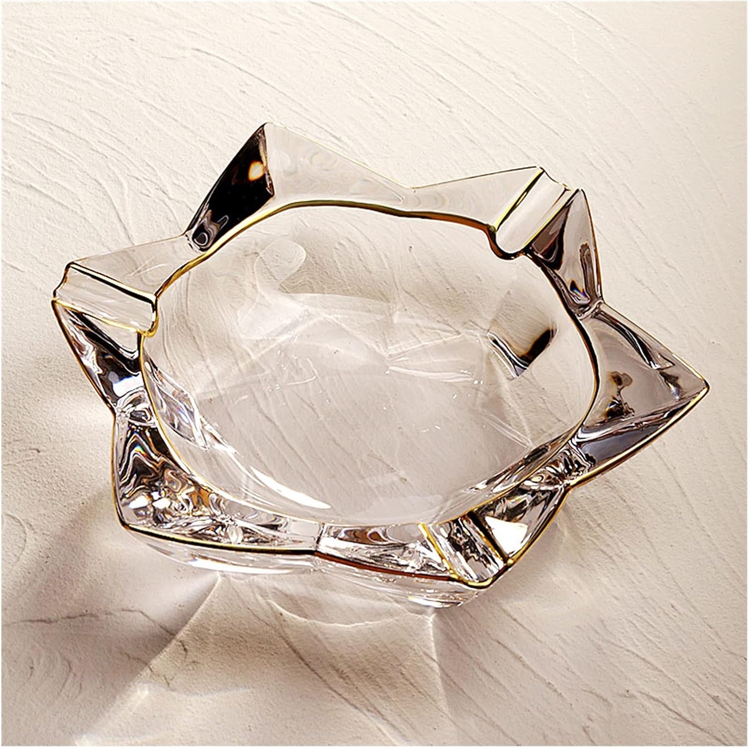 Clear Crystal Glass Ashtray