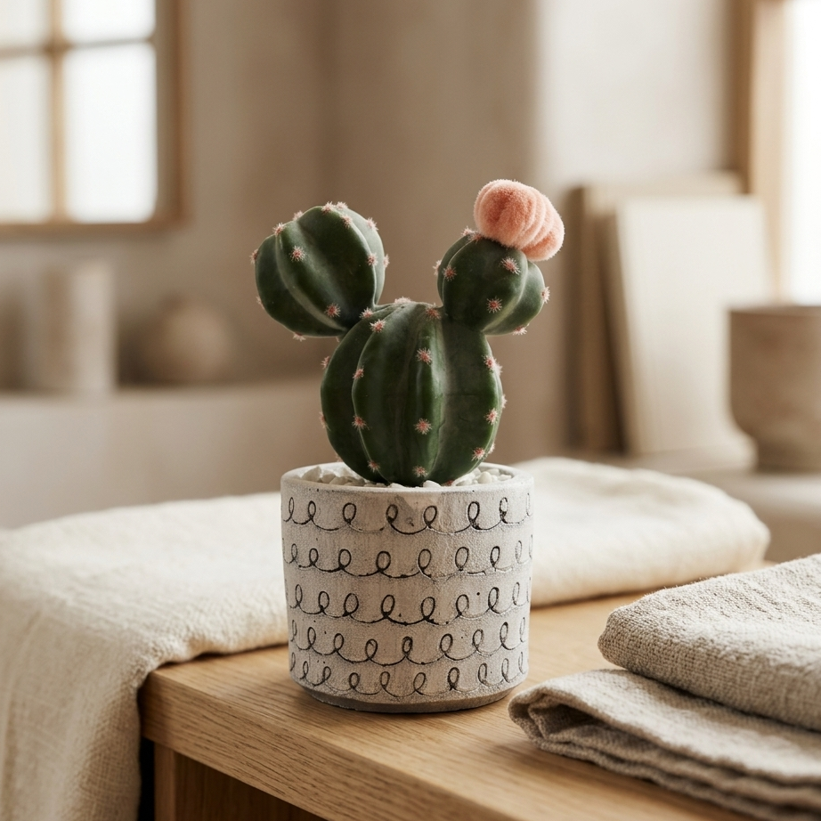 Blush Orbit Cactus Pot