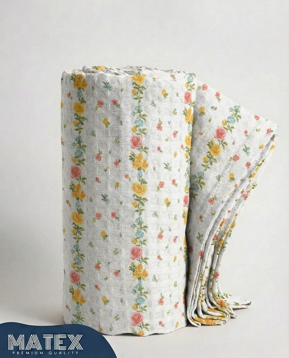 Spring Trellis Cotton Piqué Blanket