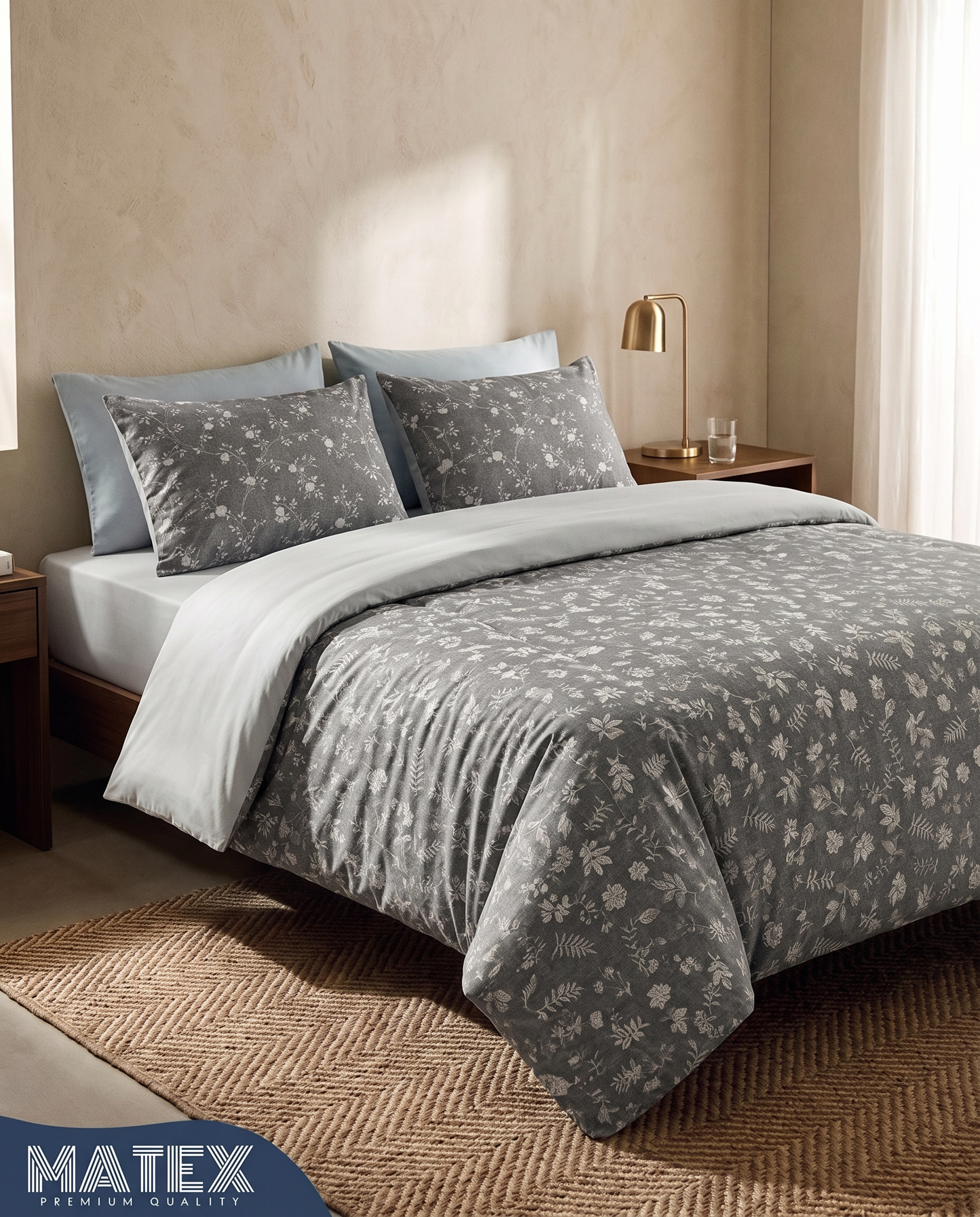 Double Size Midnight Meadow Bed Set (4pcs)