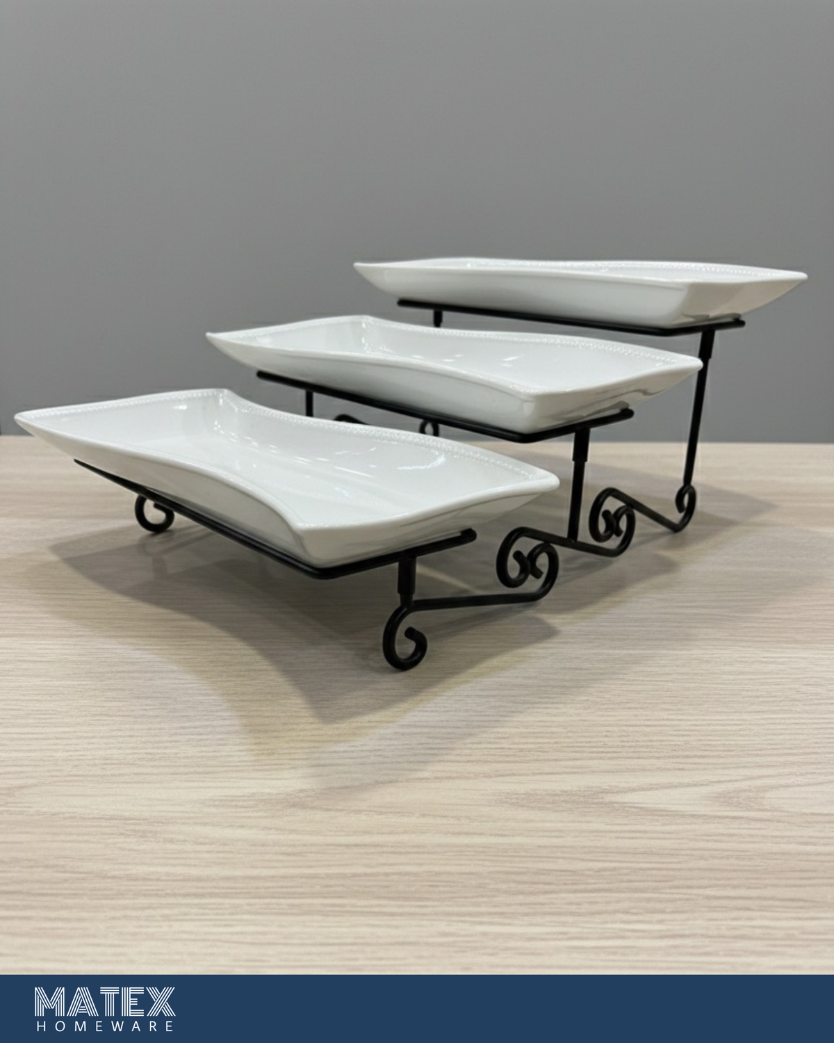 3 TIER PLATE WITH STAND