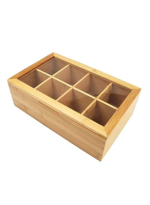 Tea Bag Organizer Bamboo Storage Box With Lid
