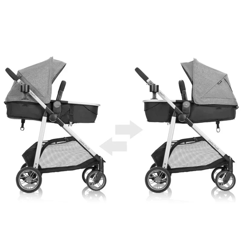 Evenflo - Omni Plus Modular - Travel System - Lightmax Sport Infant Car Seat - Light Gray