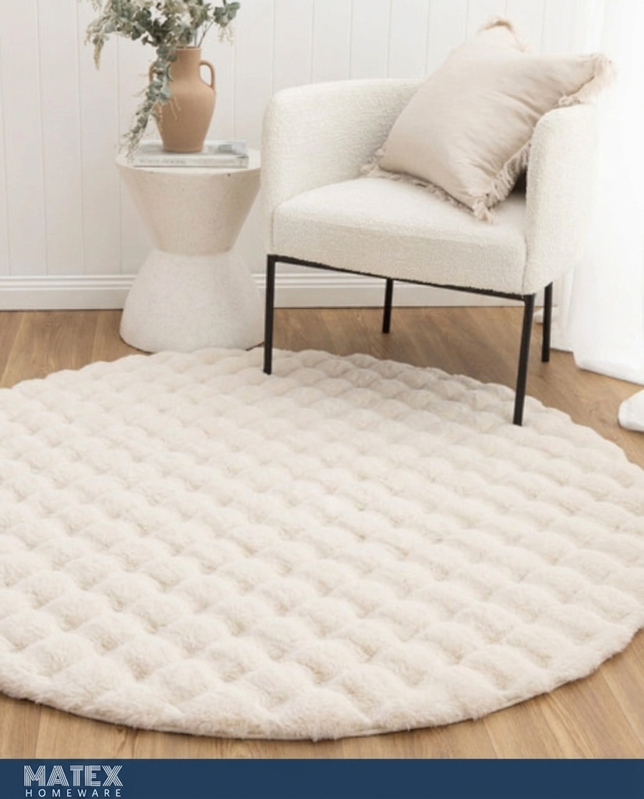 Cloud Plush Round Rug 150cm