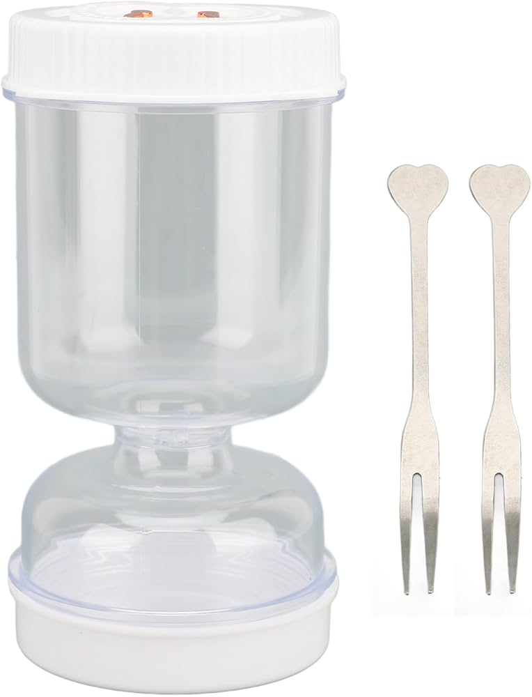 Gebe, Glass Pickle Jar With  Strainer Flip and Fork