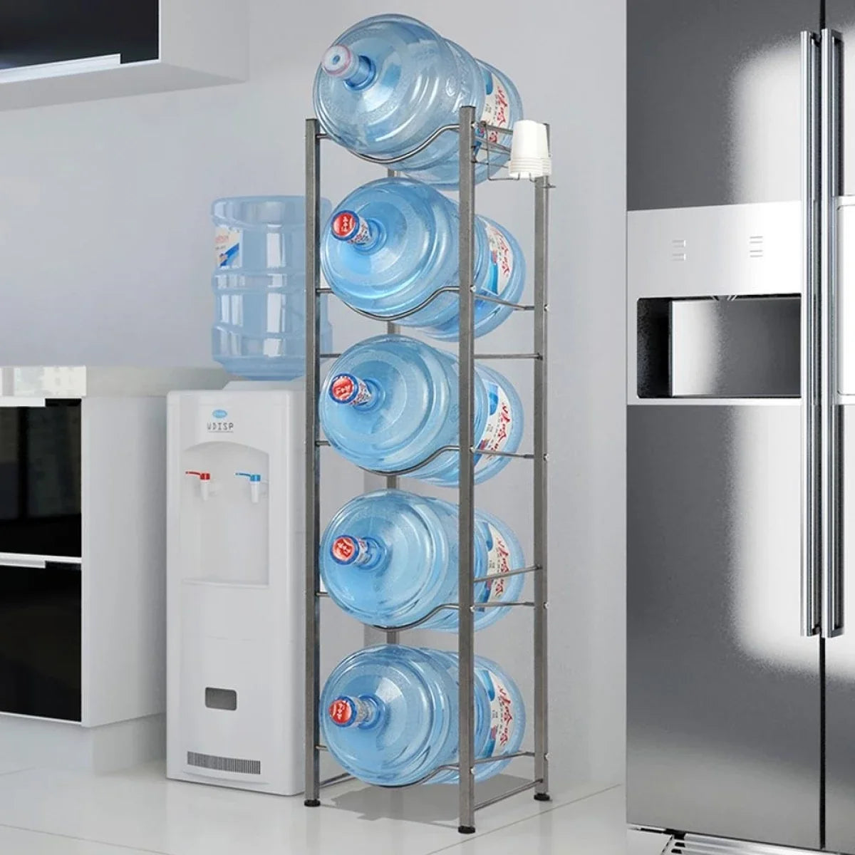 5 Layers Water Cooler Bottle Metal Rack