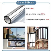 Privacy Window Film Glass Roll Film Sunscreen Glass Sticker Self Adhesive Heat Control 90x100cm Or 50x300cm