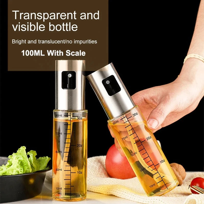Oil Glass Spray Bottle Spray Oiler With Scale - Medaid International