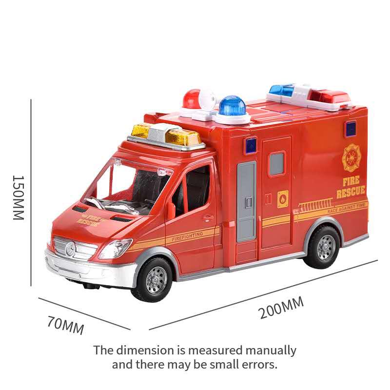 Electric Toy Ambulance Vehicle for Kids with 4D Lights and Siren