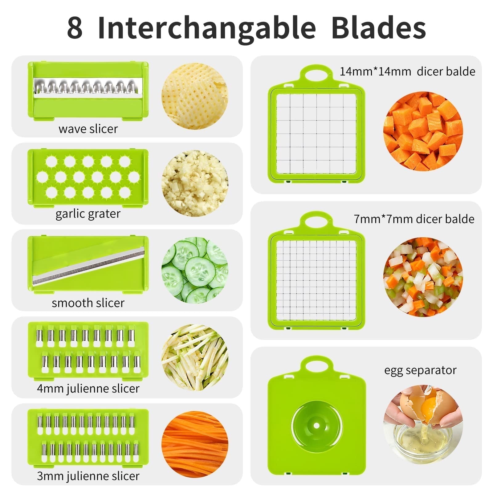 Multifunctional Vegetable Cutter Food Cutter Potato Cutter, Egg Separator Slicer - Medaid International