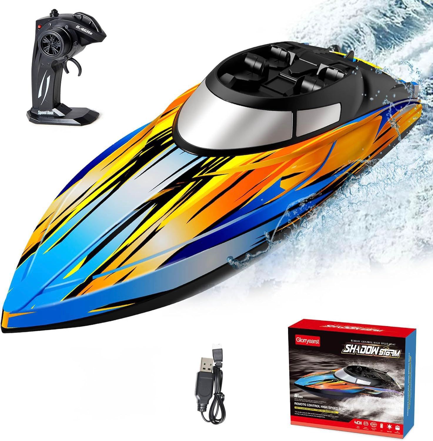 Remote Control High Speed Boat With Light