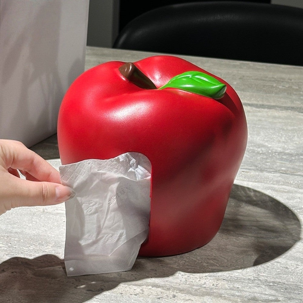 Realistic Apple  Fruit  Shaped Tissue Box Dispenser