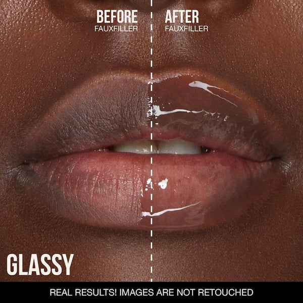 HUDA BEAUTY - Faux Filler Shiny Non-Sticky Lip Gloss-Shade Glassy