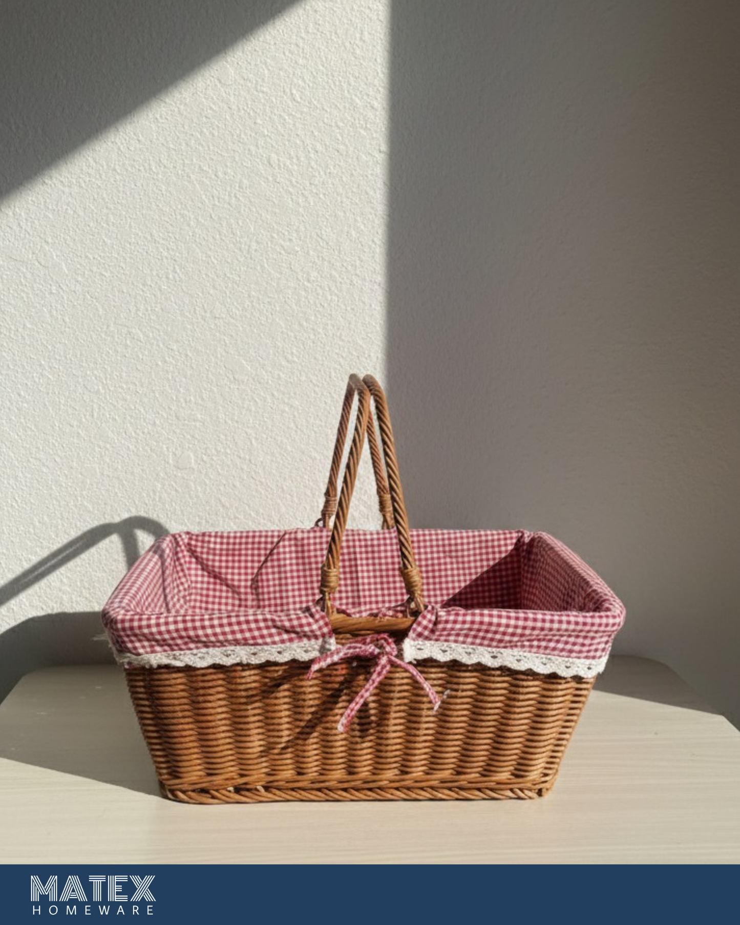 Cottage Picnic Wicker Basket
