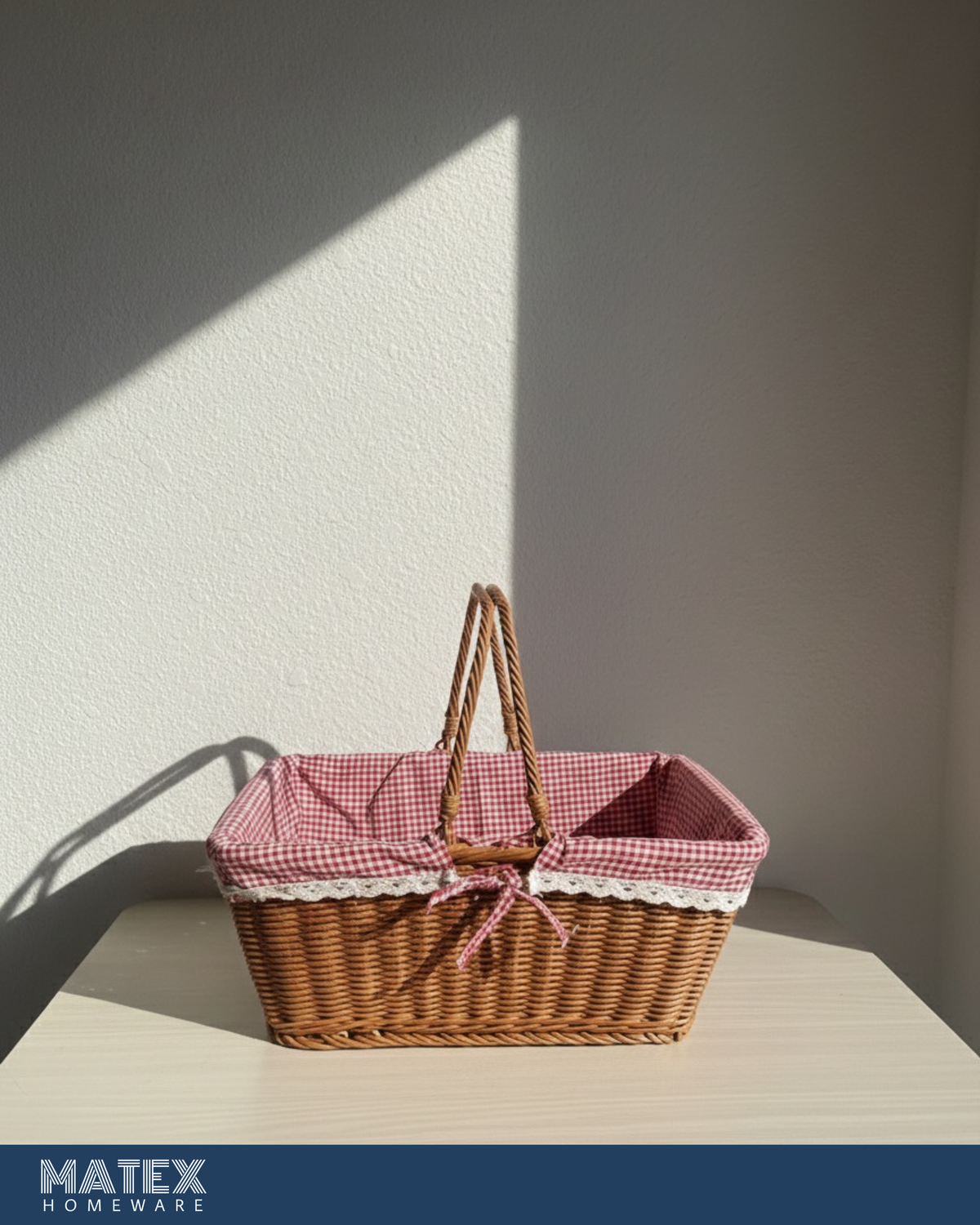 Cottage Picnic Wicker Basket