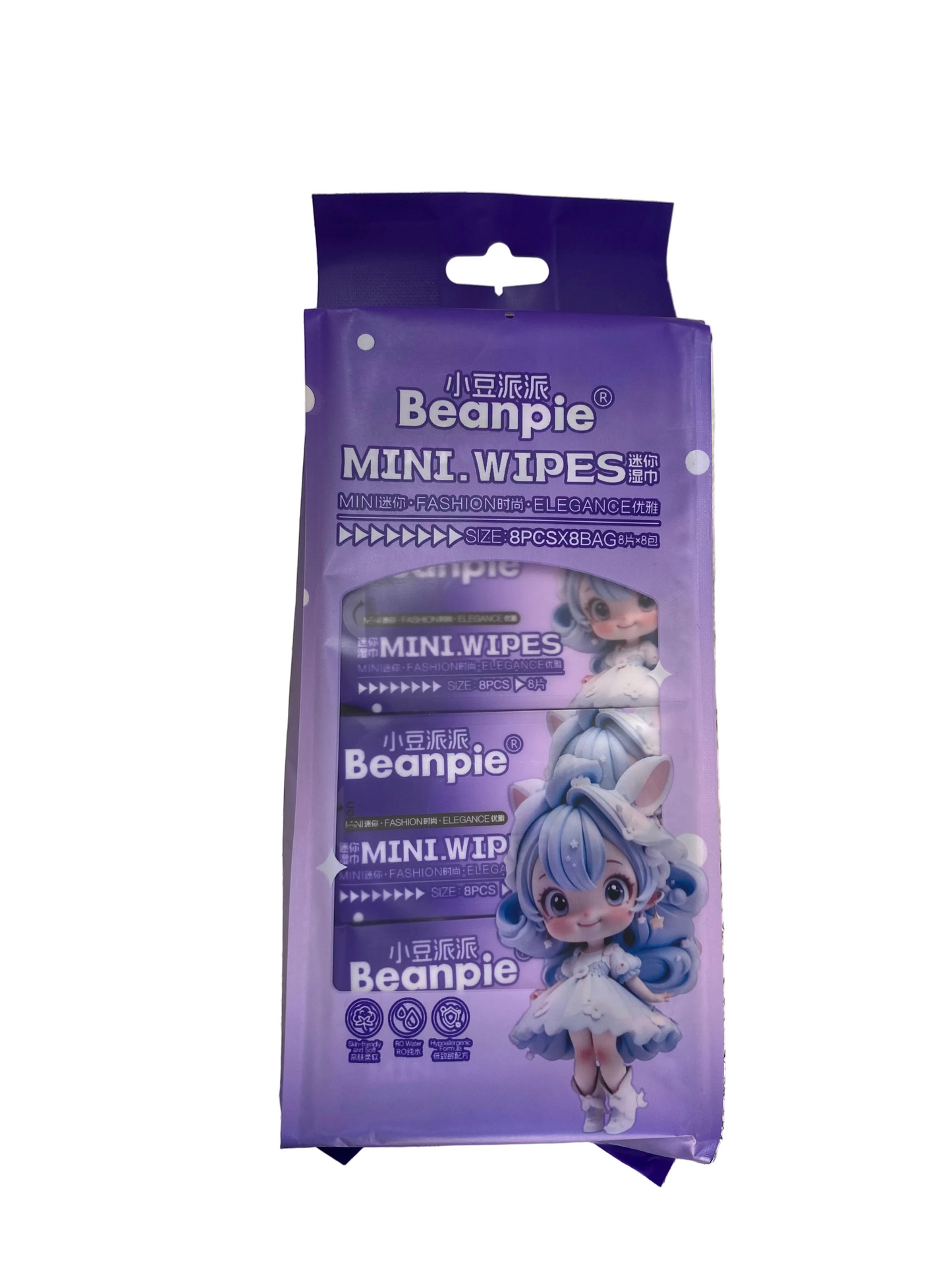 Beanpie, Mini Wipes Set of 8 Bags