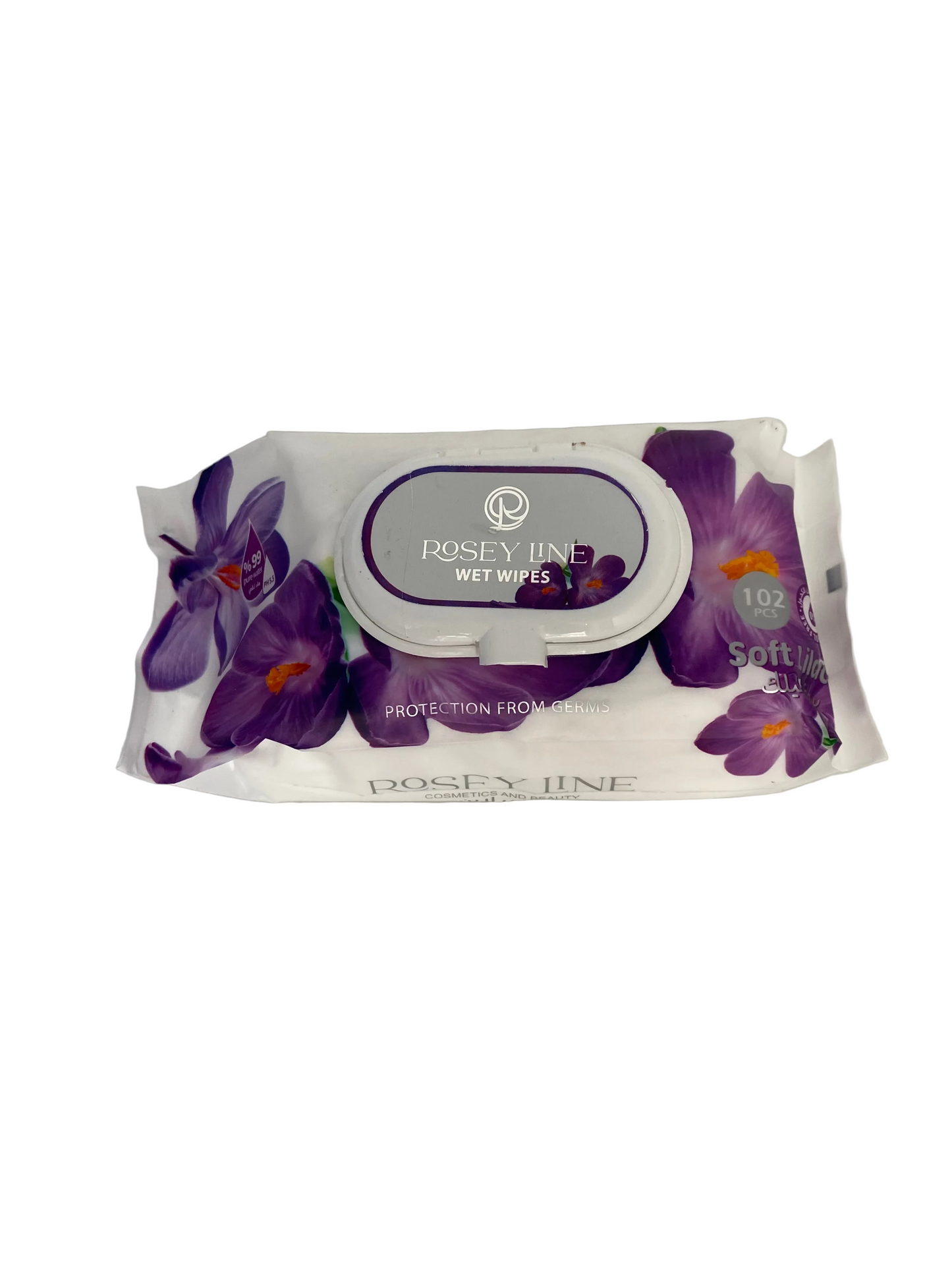 Rosey Line, 102 Pcs Soft Lilac Wet Wipes