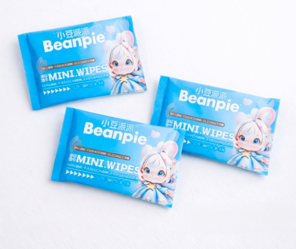 Beanpie, Mini Wipes Set of 8 Bags