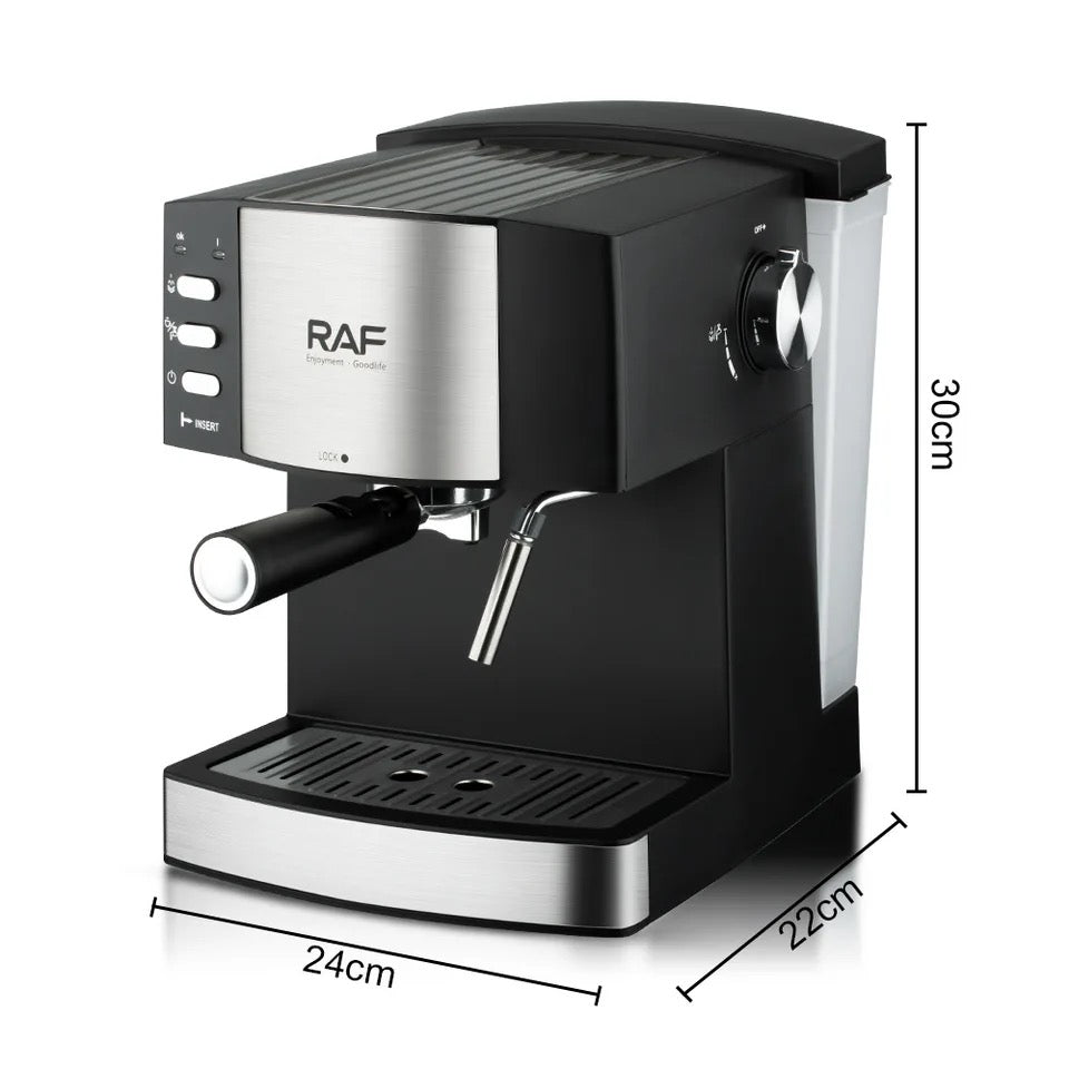 Raf Espresso Coffee Maker 850W Strong Power 1.6L Cafe Machine Steam Foaming Machine R113 - Medaid International