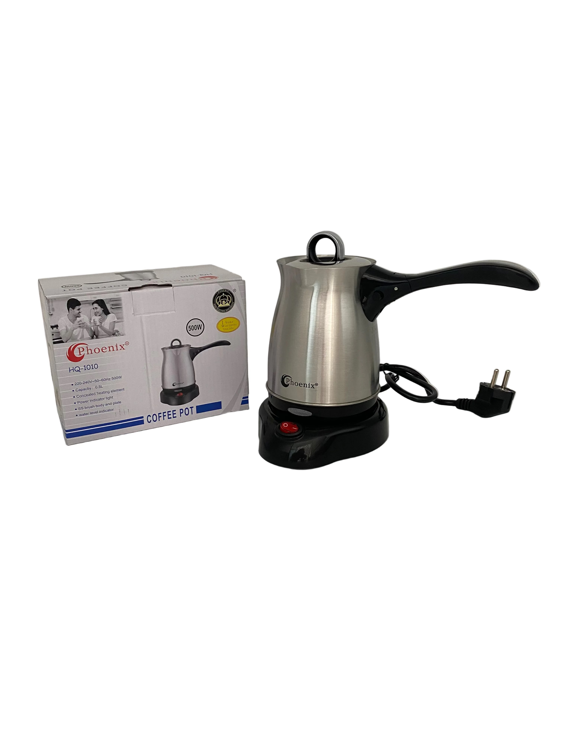 Phoenix, 500 ML Stainless Steel Electric Coffee Pot