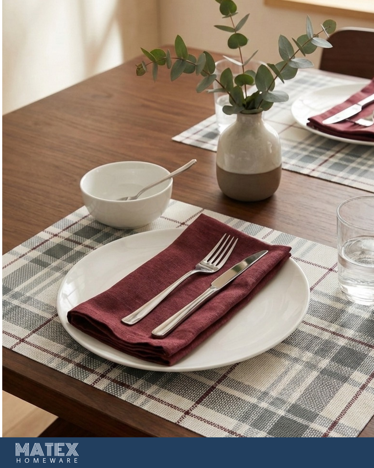 Blue Texture Place Mats 6pcs for Table