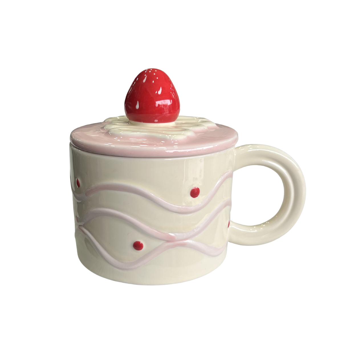 Sweet Slice Ceramic Mug with Lid