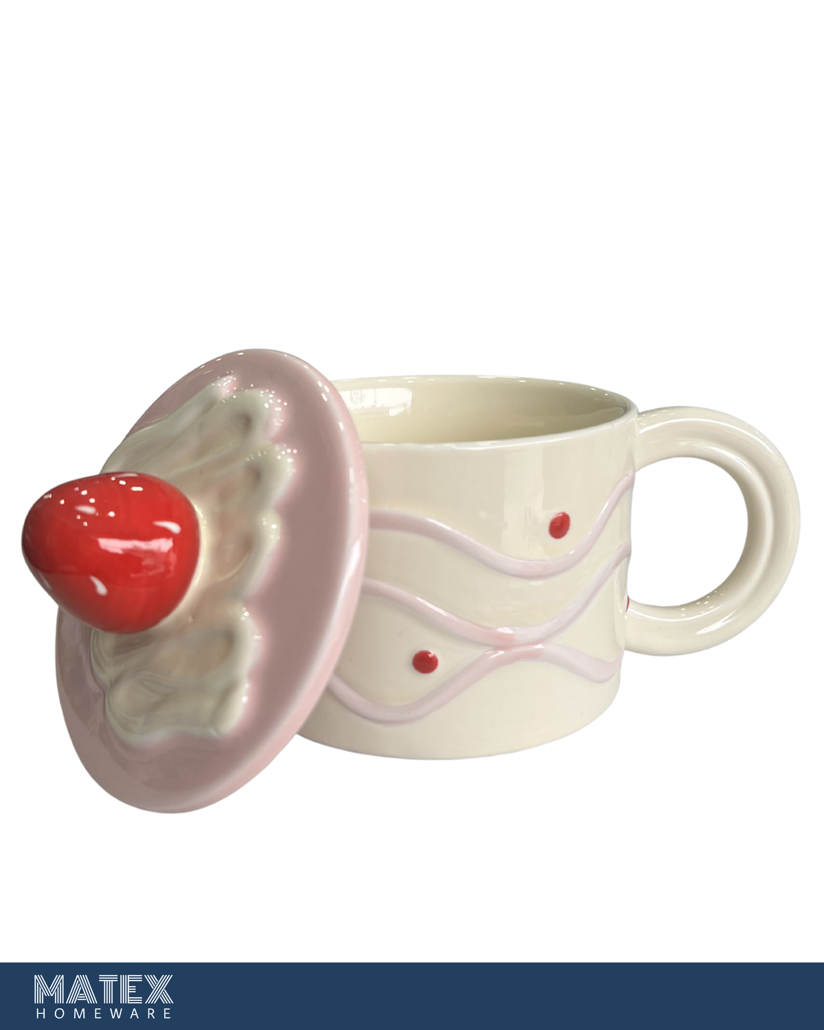 Sweet Slice Ceramic Mug with Lid