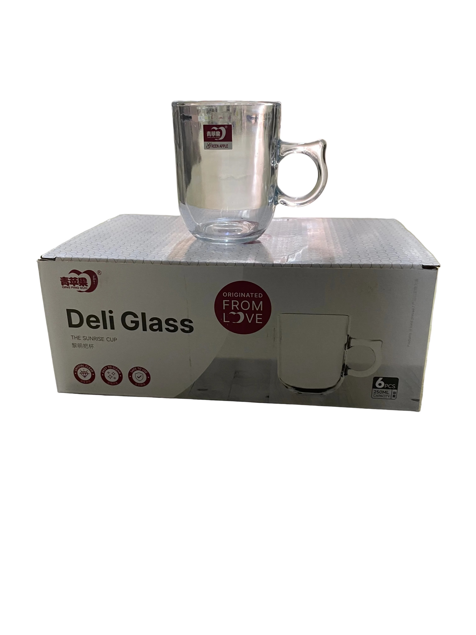 Set Of 6 Pcs Glass Tea Mugs