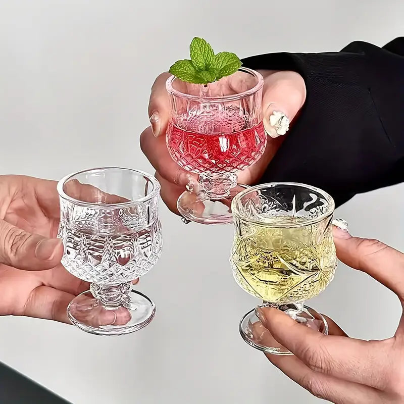 Set Of 6 Pcs Mini Glass Tumbler With Base