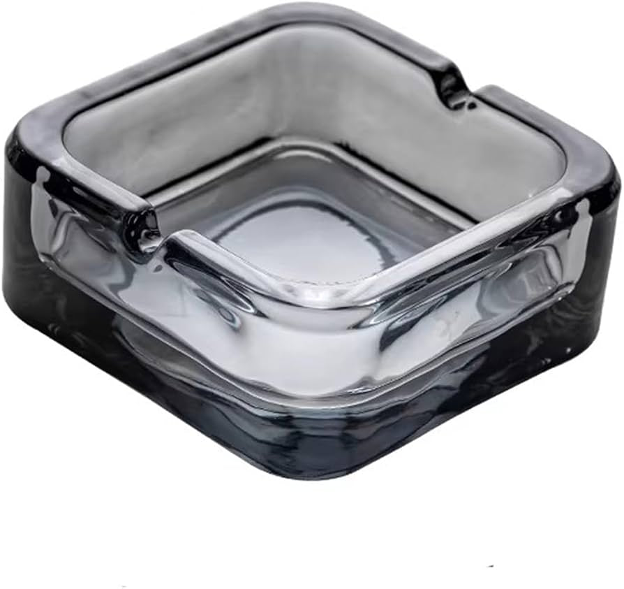 Black Luxury Squared Glass Ashtray
