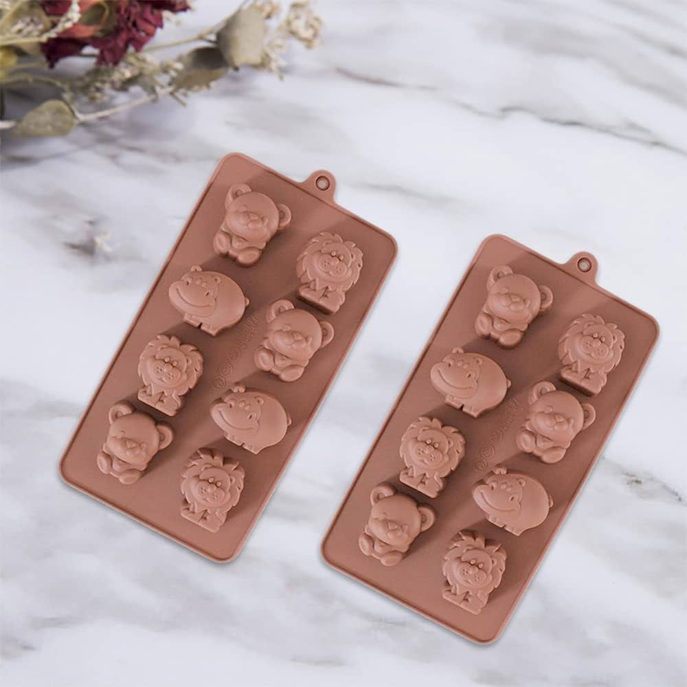 1 Pc Little Bear Hippo Lion Chocolate Mold